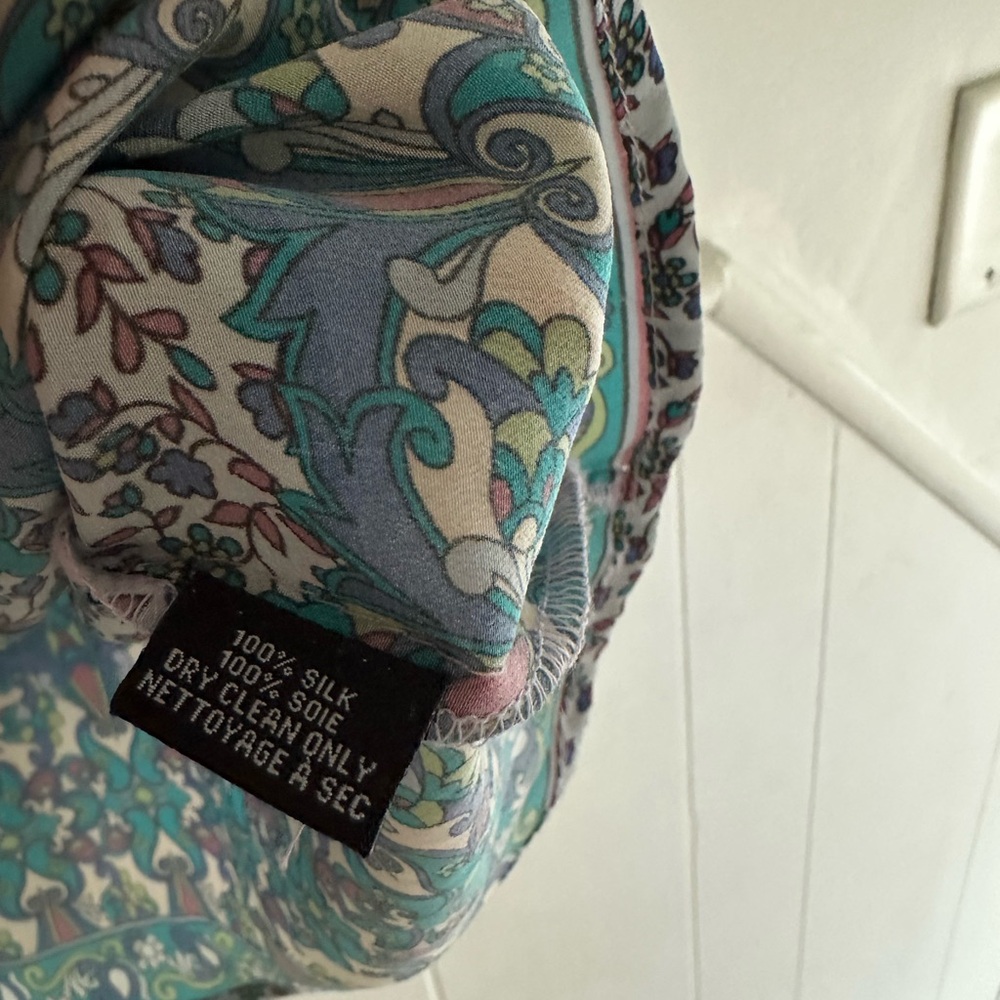 Tolani Patterned Cold Shoulder Blouse - Blue And … - image 5